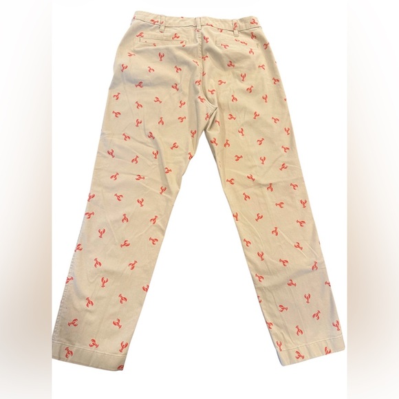 J.Crew High Rise Girlfriend Chino Lobster Print Khaki Pants 6 - Picture 7 of 9